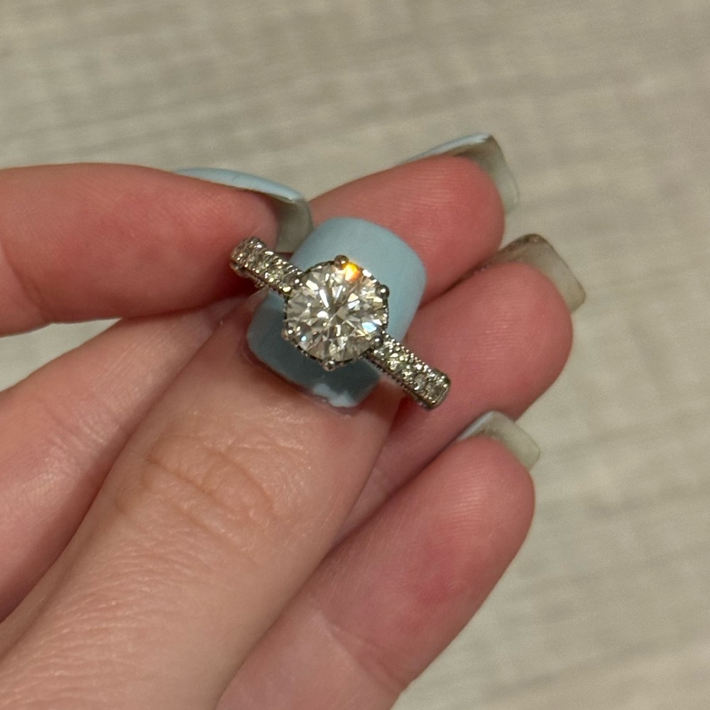 1.5 Carat Moissanite Antique Style Ring